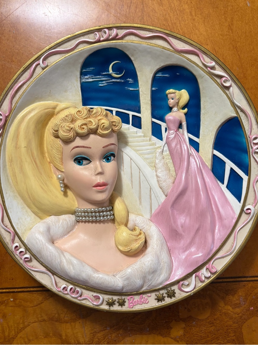 Barbie Pink, Cream & Blue Decorative Wall Plaque